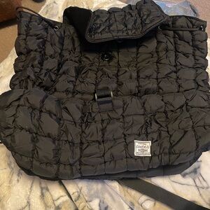 Black Quilted Backpack